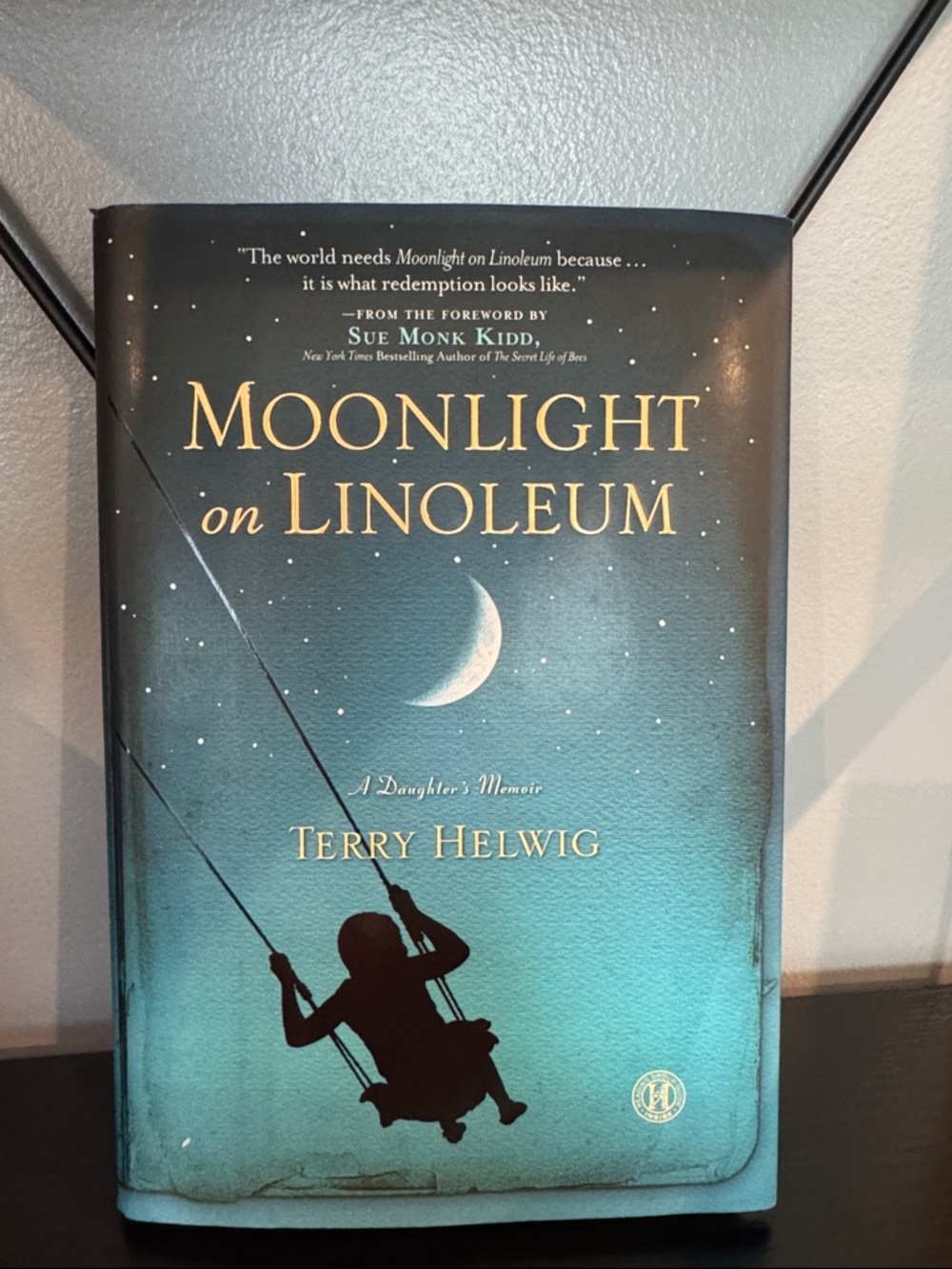 Moonlight on Linoleum by Terry Helwig - Blue Teal Hardcover